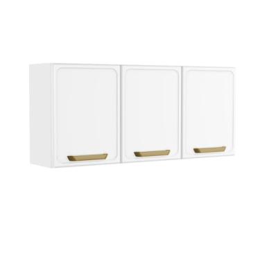 Imagem de Armário Aéreo de Aço 3 Portas Branco Bella Bertolini