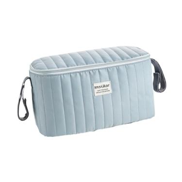 Imagem de YIJU Bolsa organizadora de carrinho universal com laço pendurado para limpar lanches, brinquedos, fraldas, Verde