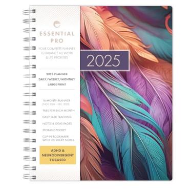 Imagem de Essential PRO 2025 Agenda diária, semanal e mensal, 17,8 cm x 23 cm: 14 meses (novembro de 2024 a dezembro de 2025) abas mensais, rastreamento diário, páginas de notas, bolso de armazenamento,