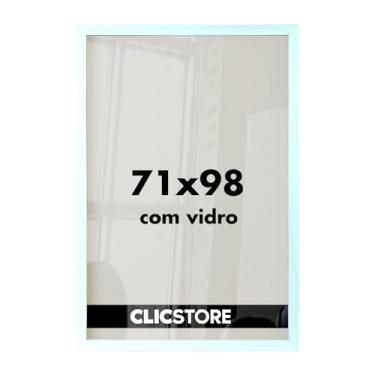 Imagem de Moldura Quadro 71x98 cm Decoração Criativa Quebra Cabeça Puzzle 2000 peças Parede Sala Escritório Game Office com Vidro (Branco)