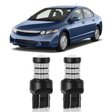 Imagem de MEALAM Lâmpadas LED vermelho brilhante T20 7443 7444 7440 compatíveis com Honda Civic 2001-2015 Coupe/Sedan para luzes de freio e 2001-2011 Coupe e 2012 para luzes traseiras, pacote com 2