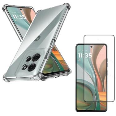 Imagem de Capa Capinha Anti Impacto + Película Premium 3D de Vidro Temperado Compatível Com Moto G75 5G - (Hard Glass Store)