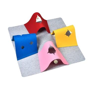 Imagem de Ioensy Brinquedo interativo do túnel do gato almofada interativa portátil gatos brinquedo interativo, esteira do jogo da esteira da atividade do gato para