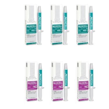 Imagem de Kit 3 Nuxcell Fel + 3 Nuxcell Plus Imunidade Cães e Gatos - Biosyn