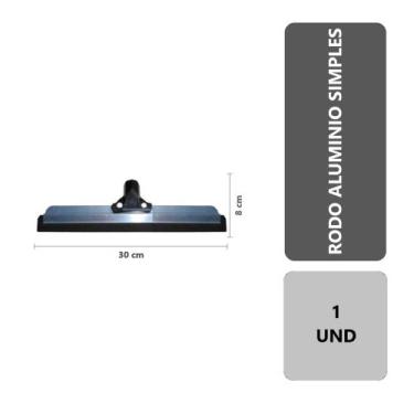 Imagem de 1 Unidade Rodo Para Limpeza De Alumínio Eva Simples 30 Cm Puxa E Seca 
