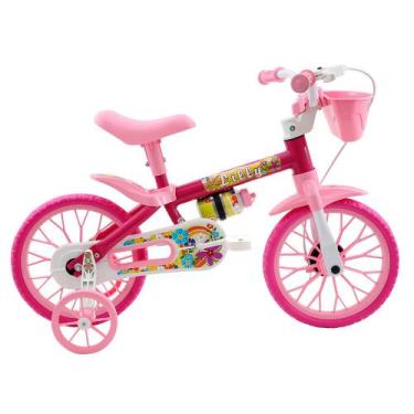 Imagem de Bicicleta Cairu Infantil Flower Aro 12 Freio tambor, Rosa, Branco lill