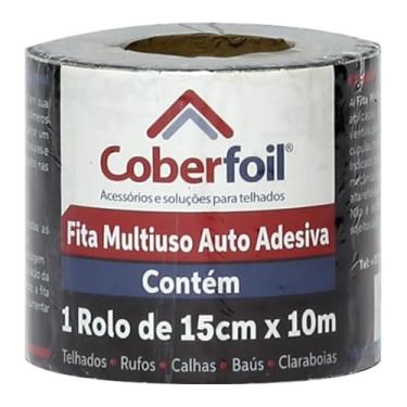 Imagem de Manta Asfáltica Adesiva Multiuso Metalizada Várias Medidas Tamanhos Auto Colante Vedação para Telhados Calhas Rufos Alta Resistência e Durabilidade Vazamentos Vedação Refletiva Aluminizada Fita (15cm)