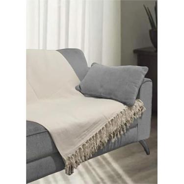 Imagem de Manta para Sofá, Manta Decorativa e Capa Protetora Decorativa 1,50x2,30m (Bege Cru)