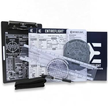 Imagem de Aviation Pilot Kneeboard - E6b Flight Computer Plus Plotter & Cross Country Planning Notepad, Student Pilot Bundle