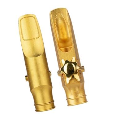 Imagem de Profissionais Acessórios para Saxofone Mi Bemol Alto, Si Bemol Tenor, Saxofone Alto, Pop Jazz, Teste De Desempenho Profissional Boquilha De Metal(Tenor,6)
