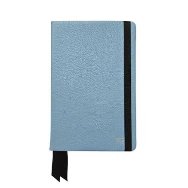 Imagem de Bloco de Notas Tipo Moleskine 209-R Personalizado Raffai Couros, Azul 