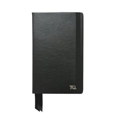 Imagem de Bloco de Notas Tipo Moleskine 209-R Raffai Couros, Preto