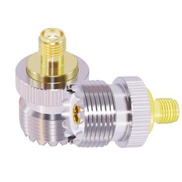 Imagem de CNARIO SMA fêmea para UHF PL-259 fêmea adaptador UHF para conector coaxial SMA PL259 SO239 adaptador UHF fêmea para SMA fêmea conector coaxial de baixa perda para rádio CB amador WiFi, 2 peças