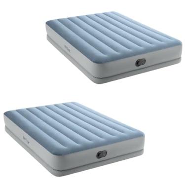Imagem de Kit 02 Colchão Inflável Casal Intex Queen Dura Beam Plus Bomba de Ar Usb Embutida