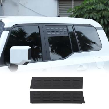 Imagem de Fgtagtal Ventilação de ar de janela adequada para Toyota Land Cruiser 250 Prado J250 LC250 2024 2025, tampa de ventilação de ar de janela lateral de alumínio, acessórios de guarnição da tampa da saída