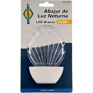 Imagem de Luz Noturna Brasfort Concha Led Branco 220V. - 8665 - BRASFORT / BRAFT
