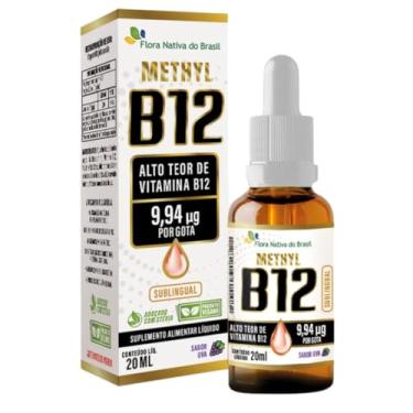 Imagem de Vitamina B12 Sublingual Sabor Uva 9,94ug P/Gota 20ml Flora Nativa
