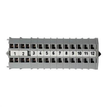 Imagem de Régua de Borne 4mm² Conector 1 a 12 CWBRM03960 Cinza - CONNECTELL