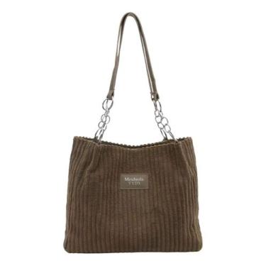 Imagem de Bolsa Saco Feminina Ombro Veludo Estilo Pequena Passeio Lind - Alwy