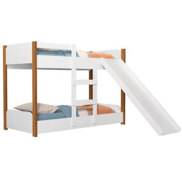 Imagem de Beliche Mini Cama Infantil Flora com Proteção Lateral Escorregador - B