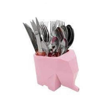 Imagem de Escorredor de Talheres Elefante Rosa Claro - Próprio