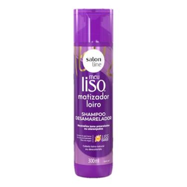 Imagem de Salon Line, Shampoo, Meu Liso, Matizador Loiro, Vegano - Para Cabelos Lisos Naturais, Alisados ou Relaxados, 300 ml