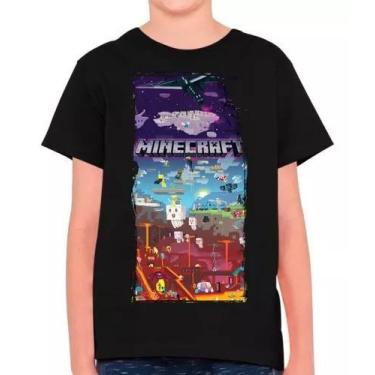 Imagem de Camisa Minecraft Jogo Filme Gamer Infantil E Masculina M20 100% Algodã