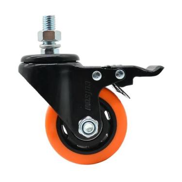 Imagem de Rodizio Gir Pt 3 Espiga Freio Roda Pvc Lar Esfera 70kg - Co - Colson R
