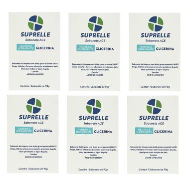 Imagem de Kit 6 Sabonete Suprelle Glicerina Age 90G