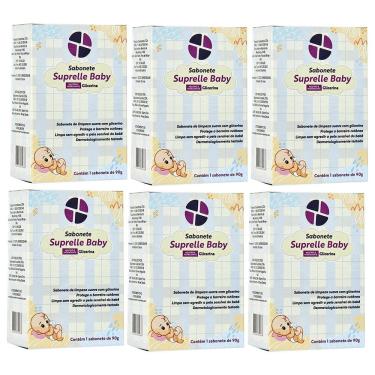 Imagem de Kit 6 Sabonete Suprelle Baby 90g