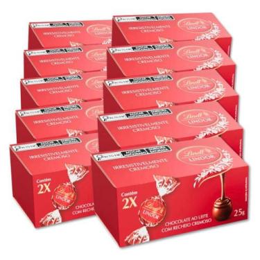 Imagem de Trufa Lindt Lindor Duo Milk ao Leite Kit 10 Caixas de 25g