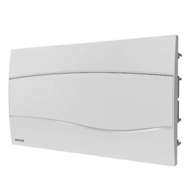 Imagem de Caixa Distribuição Quadro Luz 18 Disjuntores Embutir Brum