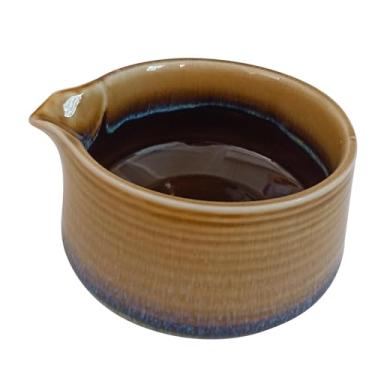 Imagem de SiaBiced Matcha Bowl com bico, Cerimônia tradicional de chá Matcha Misturando tigela de porcelana Bowl para família, Ouro