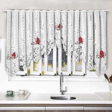 Imagem de Cortina Renda Bando Cascata 3,00X1,00M Hora Do Chá Branca