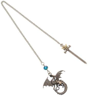 Imagem de Berirexrion Marcador de livro de espada de quarta asa – Marcador de livro de dragão fantasia presente para ler homens, meninos, legal, engraçado, exclusivo, vintage, marcador de página de metal para