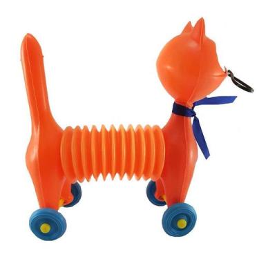 Imagem de Animal de Brinquedo Gato Chorão Sanfonado Com Som Laranja - PICA PAU