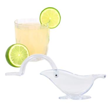 Imagem de Espremedor De Limão Manual Acrílico Laranja Gourmet Transparente