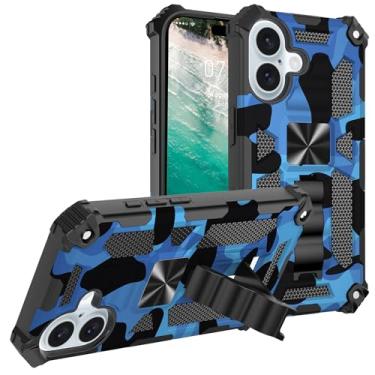 Imagem de Eilkmcre Capa para Motorola Moto G 5G 2025, capa de telefone com design de camuflagem com suporte embutido, capa protetora camuflada de grau militar resistente à prova de choque para Motorola Moto G