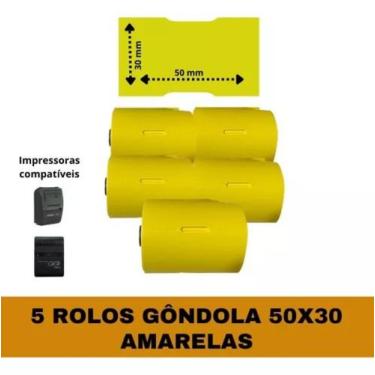 Imagem de Etiqueta Adesiva Gôndola 50x30 P/ Mini Impressora - 5 Rolos - TITANNET