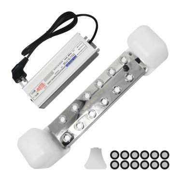 Imagem de Yimistnnts Máquina De Névoa Ultrassônica Com 12 Cabeças, Nebulizador De 9000 Ml/H, Nebulizador Ultrassônico De 200 W, Atomizador Para Lago, Máquina De Névoa À Prova D'Água Ip67 Com Flutuador Para Ja