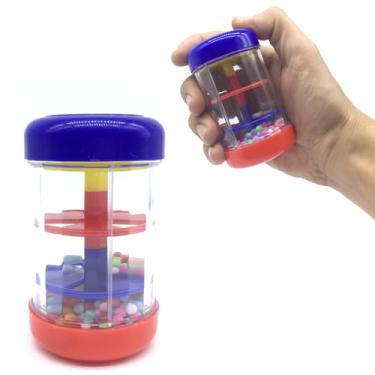 Imagem de Shaker chocalho ganzá colorido SHKRAIN9 pequeno