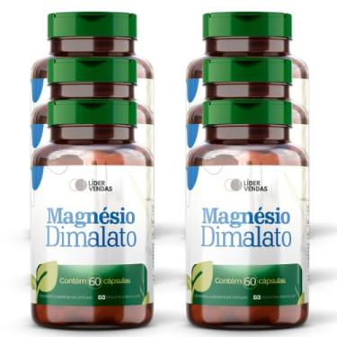 Imagem de Magnésio Dimalato - 1g com 60 cáps - 6 potes