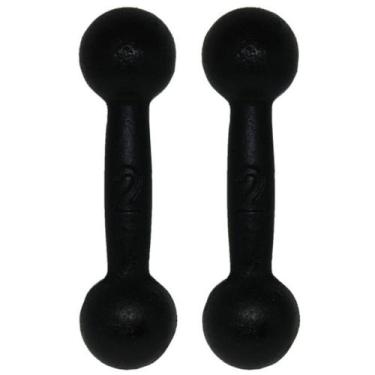 Imagem de Par de Halter Peso Bola Pintado de 2kg Musculação Em Casa - 1 Fit