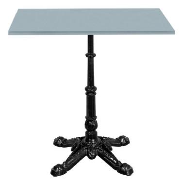 Imagem de Base de Mesa Apus em Ferro Preto 75 cm (Alt) Tampo MDP Quadrado Cinza 