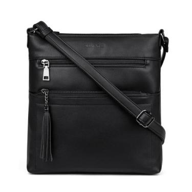 Imagem de Bolsa tiracolo MASINTOR para mulheres em material vegano com vários bo