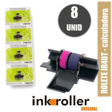 Imagem de Rolete Entintador Ir40t Preto/vermelho 08 Unidades - INKROLLER