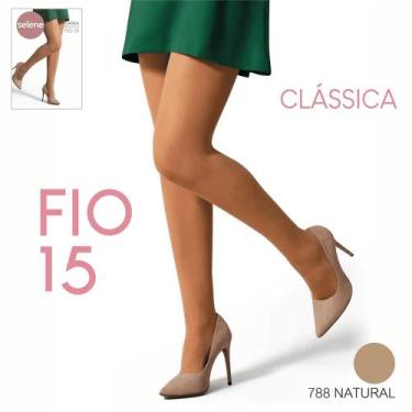 Imagem de Meia Calça Selene Fio 15 Classica 9020.001, Natural, EG