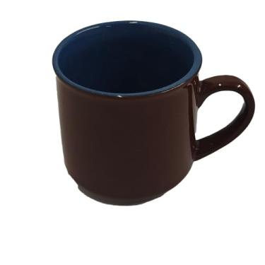 Imagem de Xicara para café Harmonie em cerâmica 90ml Marrom/Azul royal