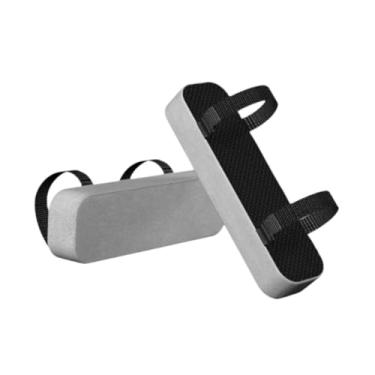 Imagem de Milageto Almofadas para apoio de braço, almofada para cotovelo, lavável, confortável, capa para apoio de braço para cadeira de escritório em casa, cadeira, Cinza