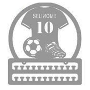 Imagem de Porta Medalhas Branco Futebol Futsal Bola Time Personalizado - Loja Di